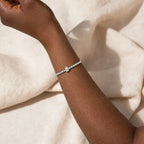 Pear cut bracelet on wrist detail