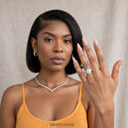 The Infinity Promise pear-cut moissanite bridal set