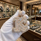 The Iron Letter gold K pendant
