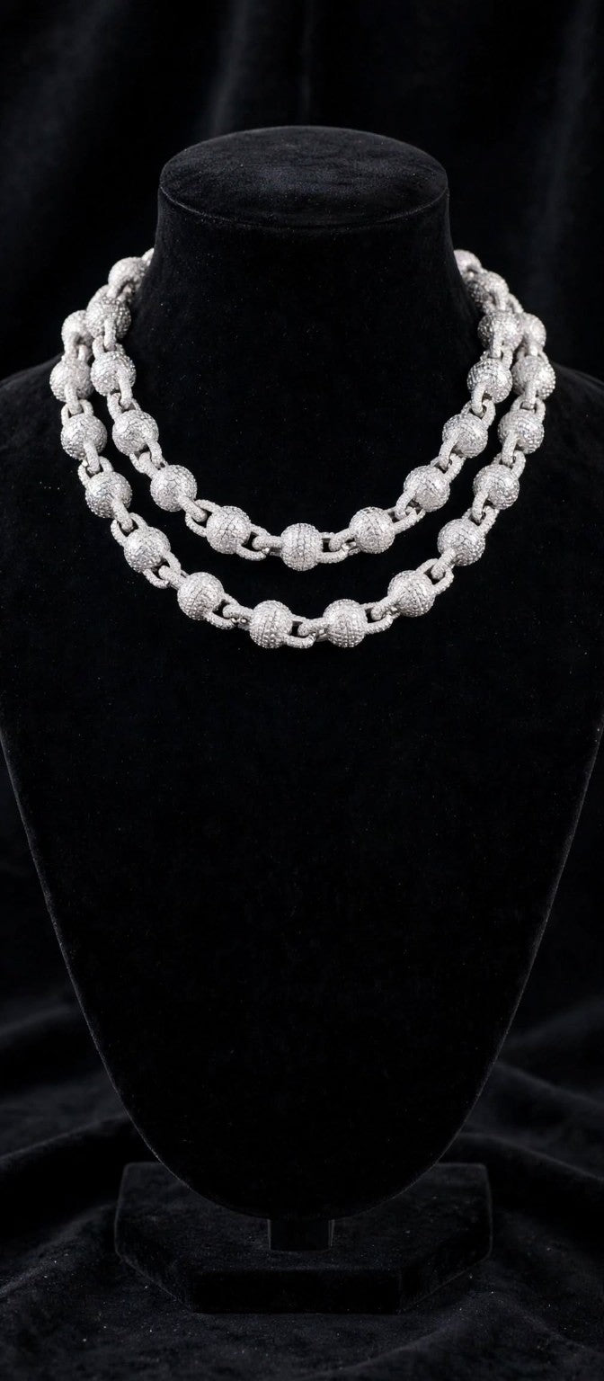The Money Orbit — 10MM Iced-Out Bead Chain