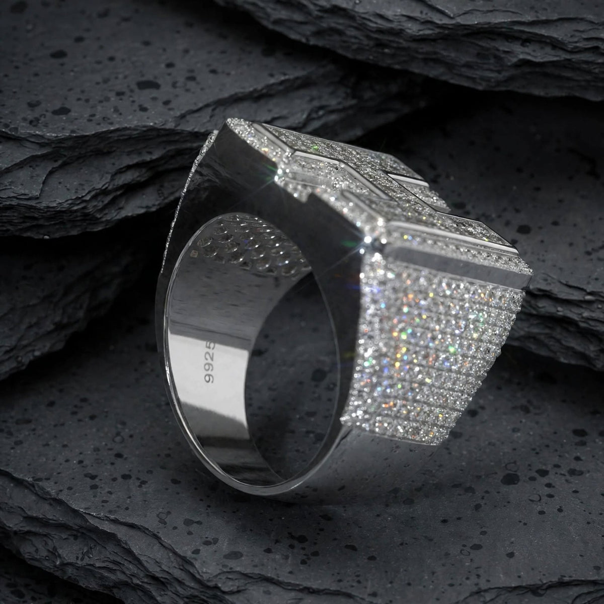 NO INTRODUCTION custom moissanite initial ring photo 3