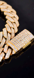 The Power Play — 20MM Double-Row Baguette Cuban Chain