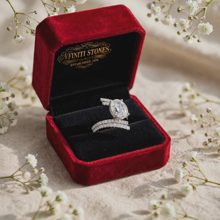 The Infinite Romance — 8CT crushed ice moissanite ring video