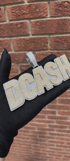 Custom iced-out letter pendant video
