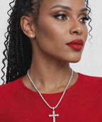 Tennis necklace and complimentary cross promotional video