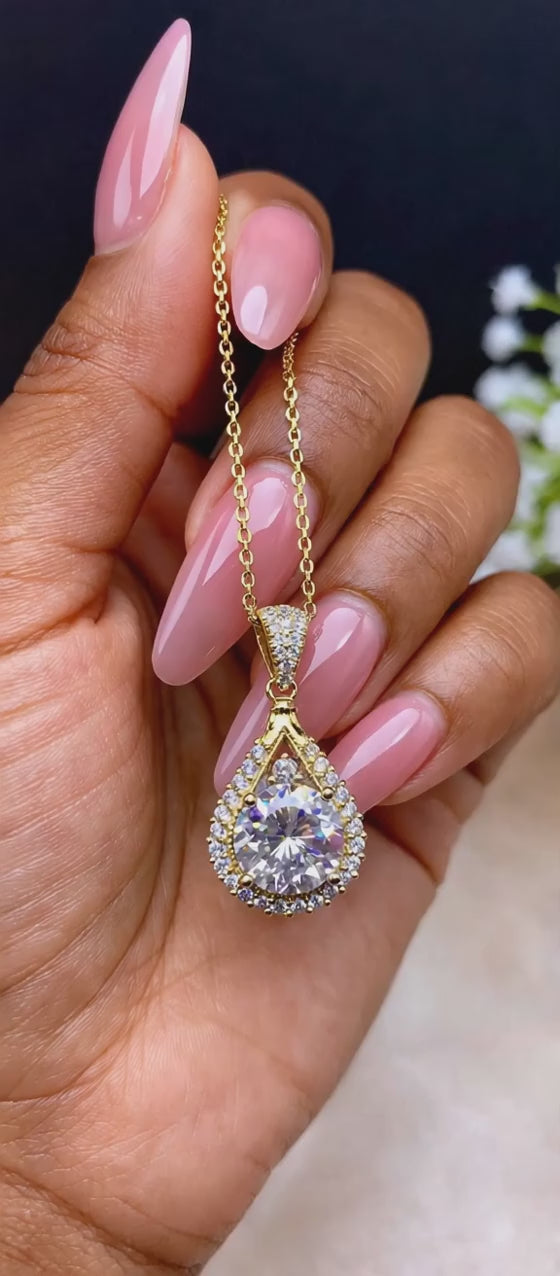 The Empress Teardrop necklace product video