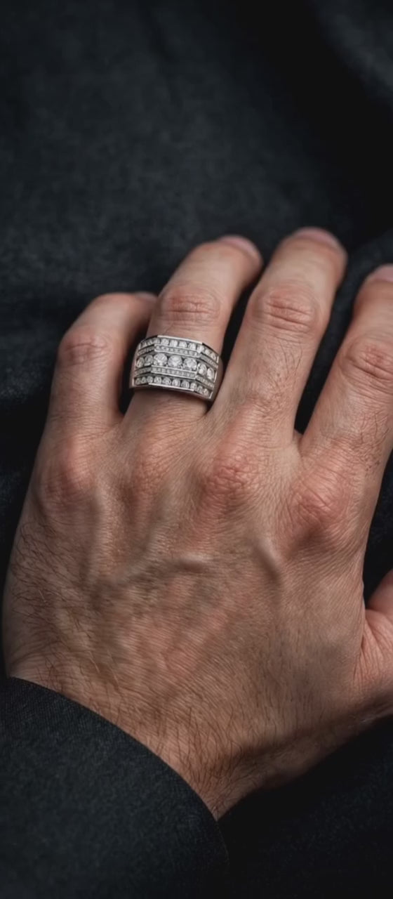 The Executive men's moissanite ring video