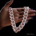 The Rose Regent rose gold and silver chain detail