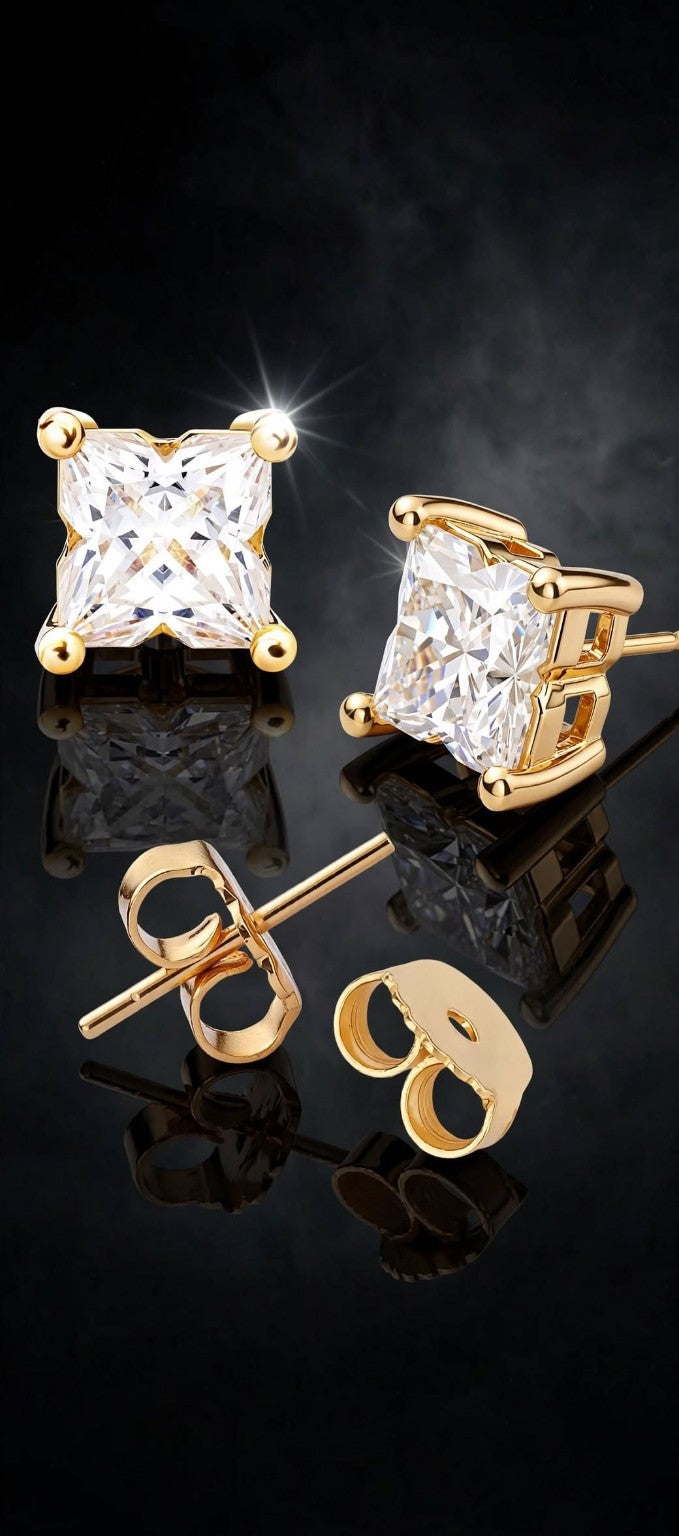 Royal Edge Studs in gold color