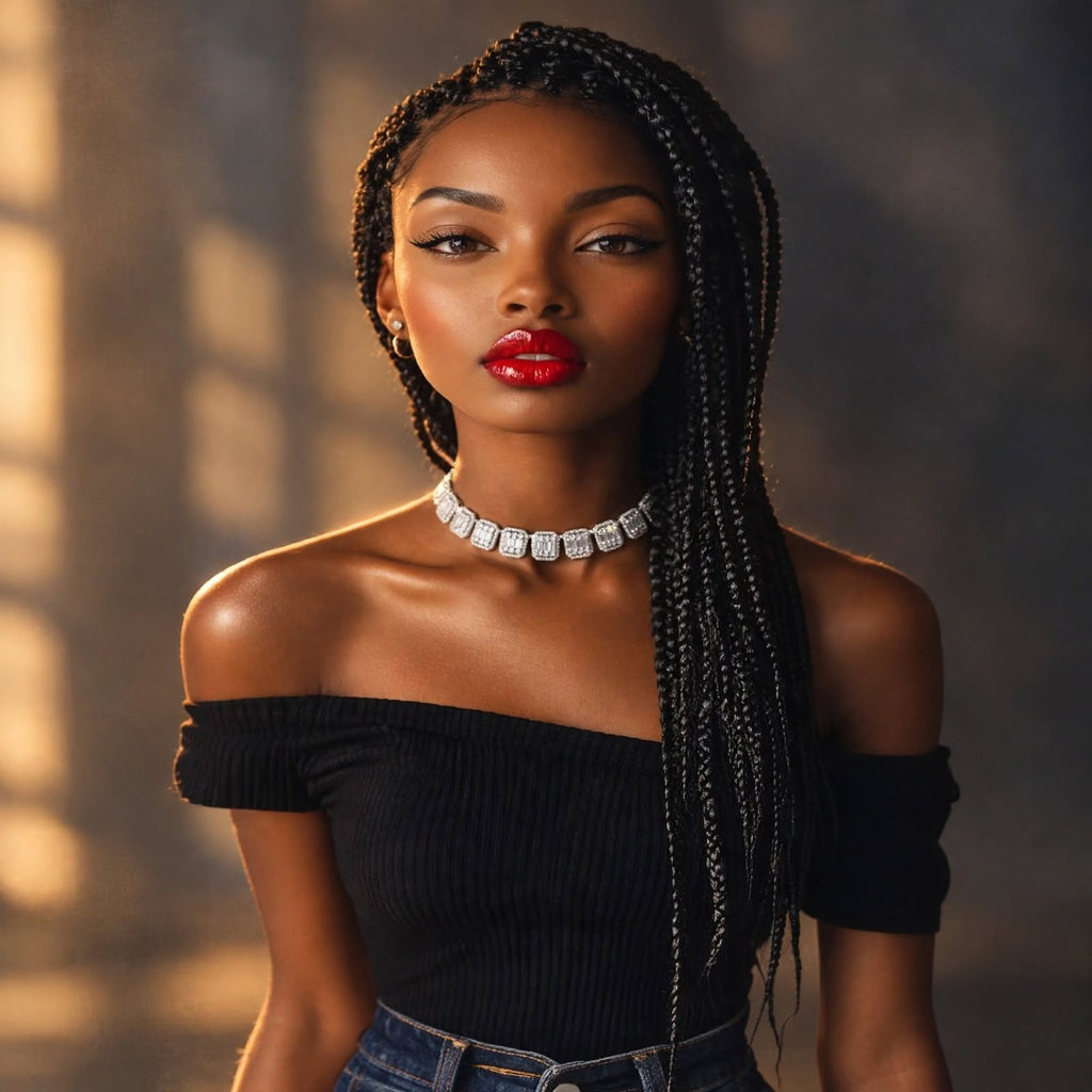 Model wearing Royal Prism diamond white