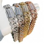 The Siege iced Cuban in Silver, Rose Gold and Gold finishes