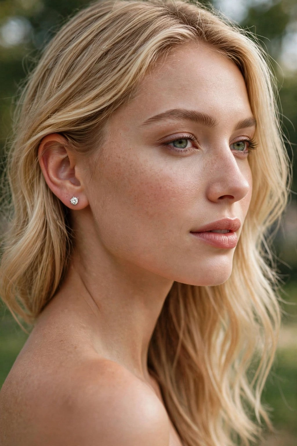 Nfiniti Signature Studs — moissanite earrings in sterling silver