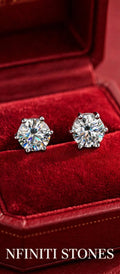 Nfiniti Signature Studs in red presentation box