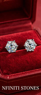 Nfiniti Signature Studs in red presentation box