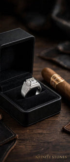 The Sovereign ring in branded box