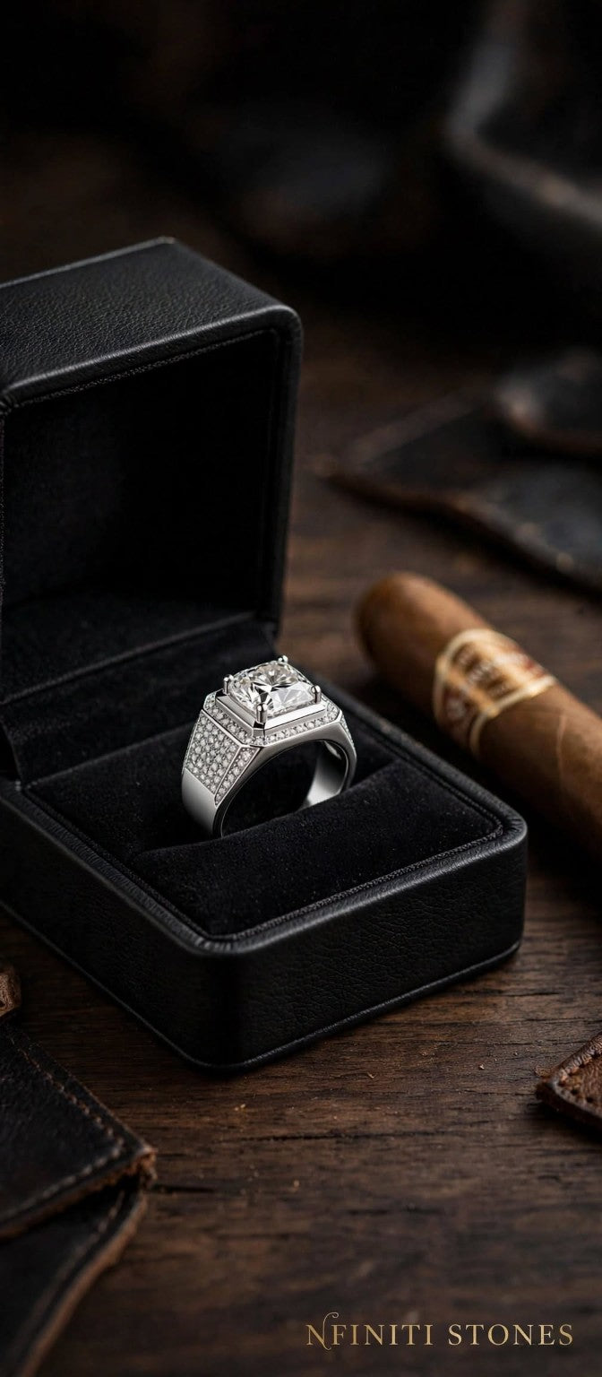 The Sovereign ring in branded box
