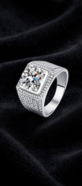 The Sovereign moissanite ring close-up