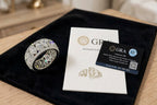 The Imperial Bond pear-shaped moissanite eternity ring