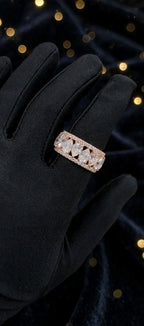 The Imperial Bond pear-shaped moissanite eternity ring