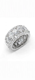 The Imperial Bond pear-shaped moissanite eternity ring