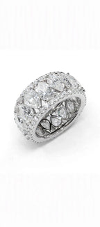 The Imperial Bond pear-shaped moissanite eternity ring