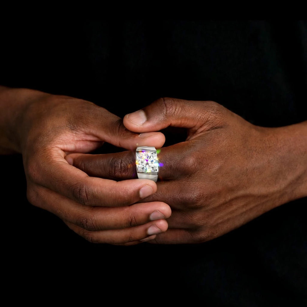 The Tenth Degree 10CT moissanite statement ring view 1