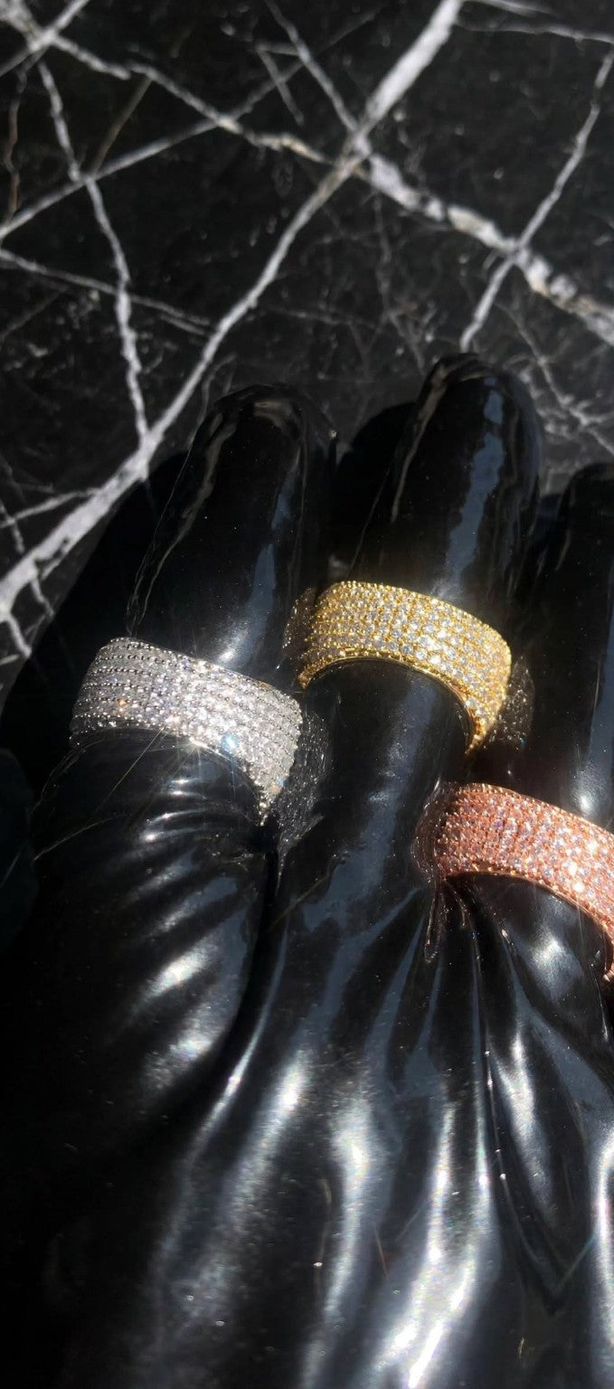 The Introduction full side-view comparison of the Silver, Gold, and Rose Gold finishes