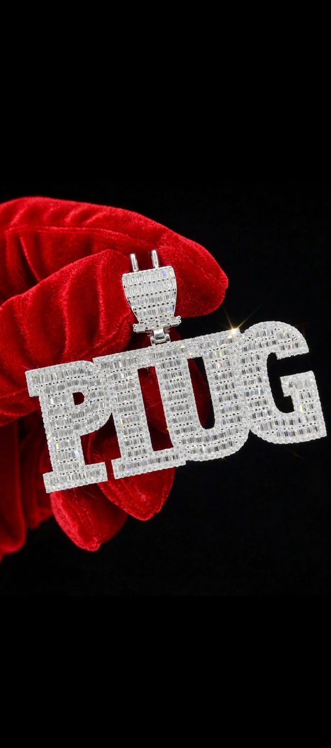 The Plug CZ pendant in silver color