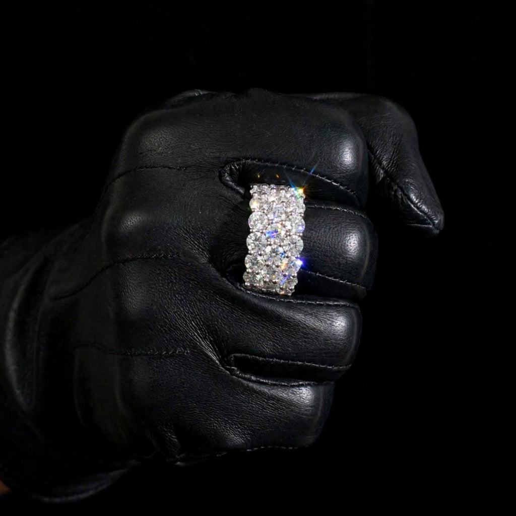 The Power Circle — main product image, three-row ring on black glove