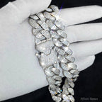 The Vault Silver links and iced clasp close-up