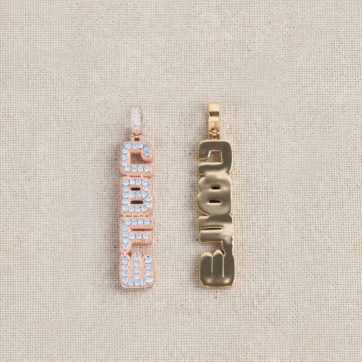 Pendant front and back detail